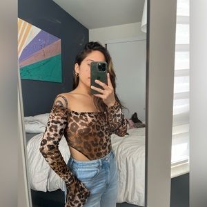 Mesh bodysuit (Leopard)